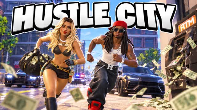 HUSTLE CITY — Fortnite Creative map cover art
