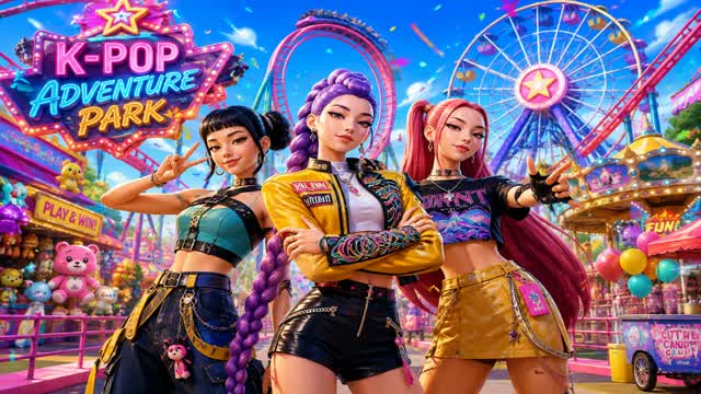 Kpop Adventure Park - Free For All — Fortnite Creative map cover art