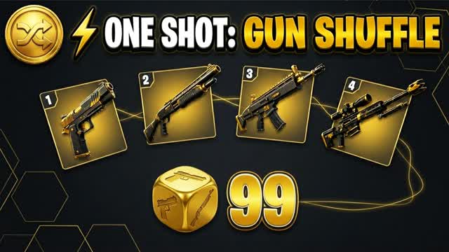 ⚡ ONE SHOT: GUN SHUFFLE — Fortnite Creative map