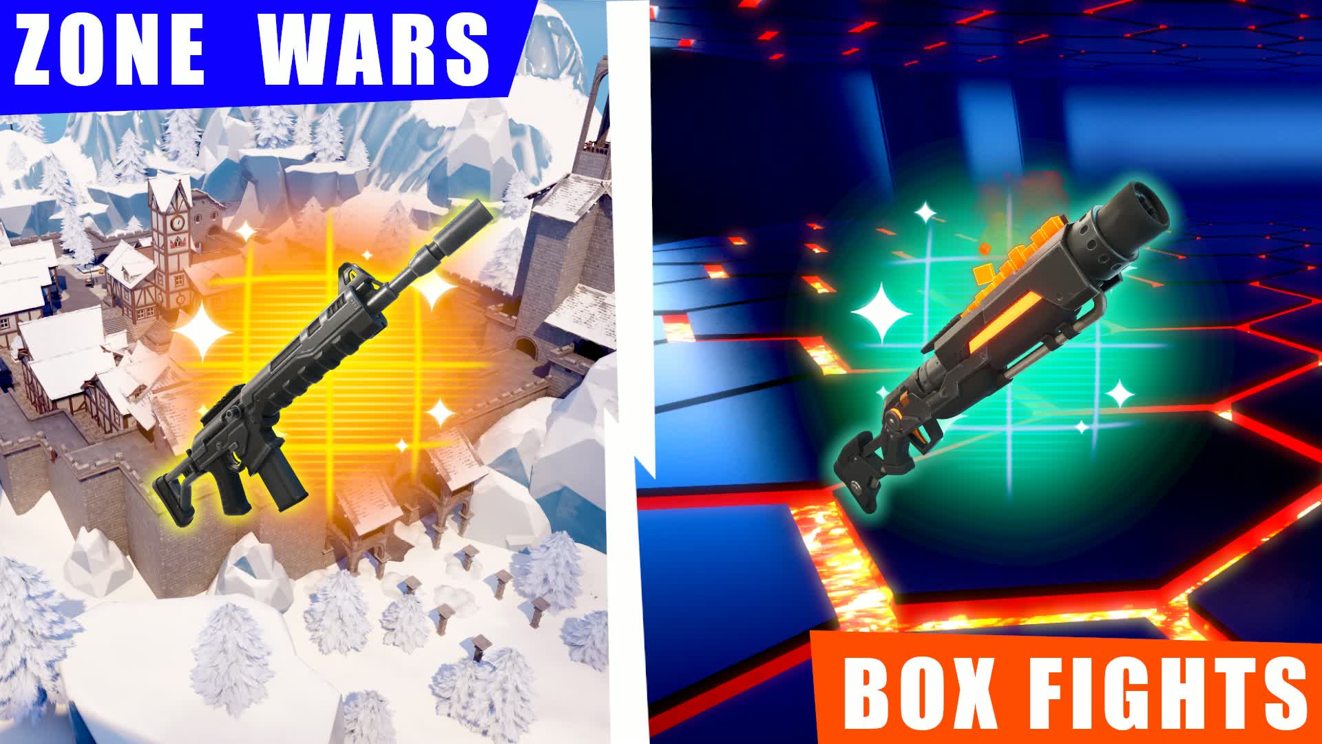 FIRE | ICE BOX PVP & ZONE WARS🥶🔥 — Fortnite Creative map