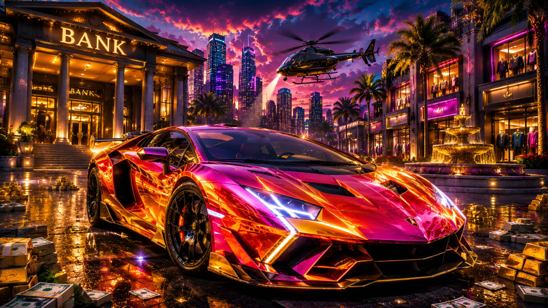 🚗 LUXURY DRIVE BANK CITY 💸 FFA — Fortnite Creative map