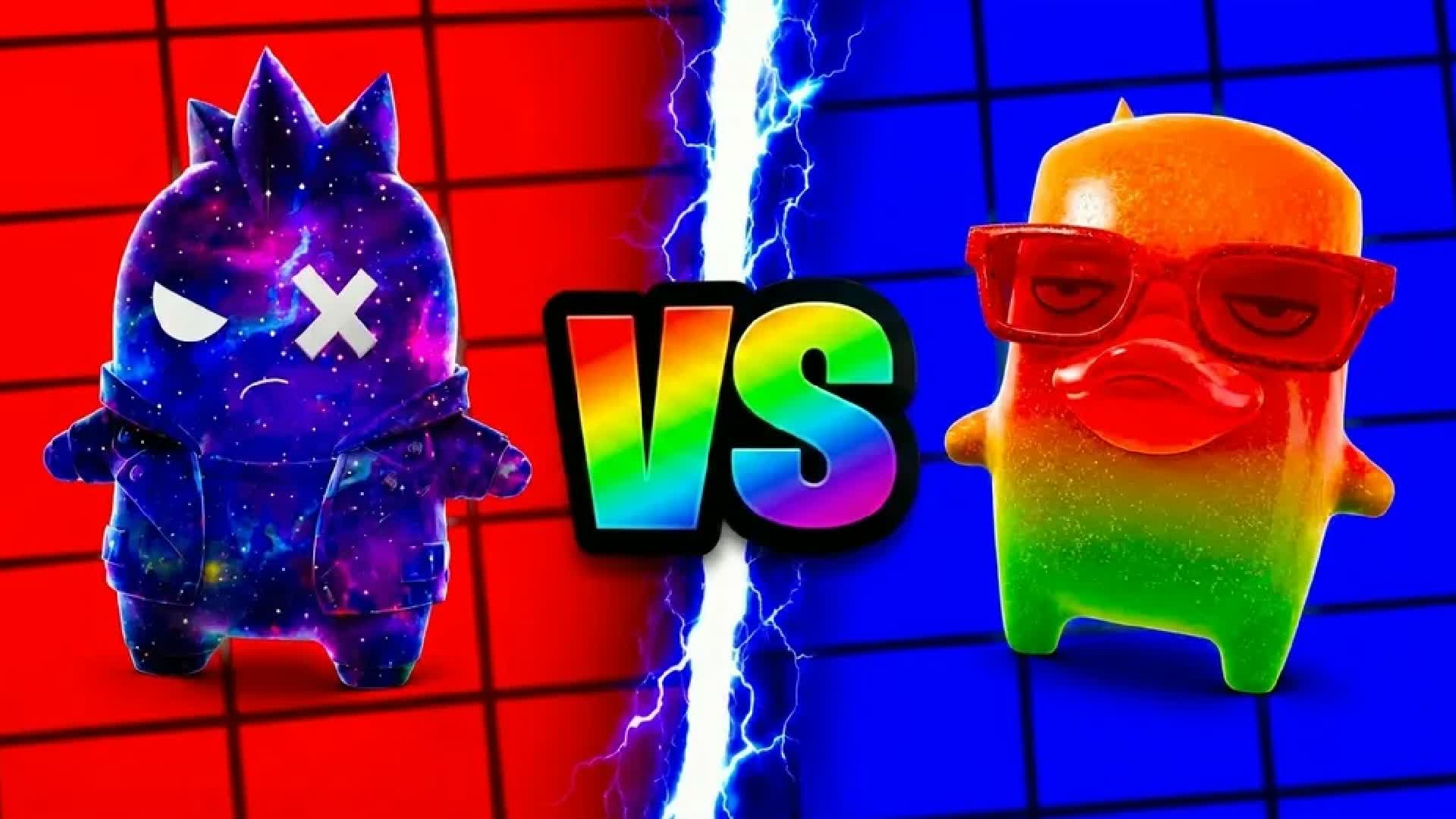 RED vs BLUE arcobaleno — Fortnite Creative map