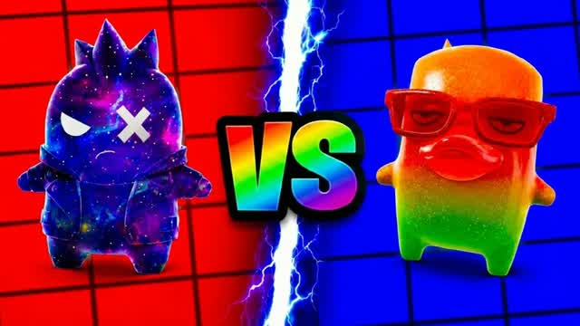RED vs BLUE arcobaleno — Fortnite Creative map
