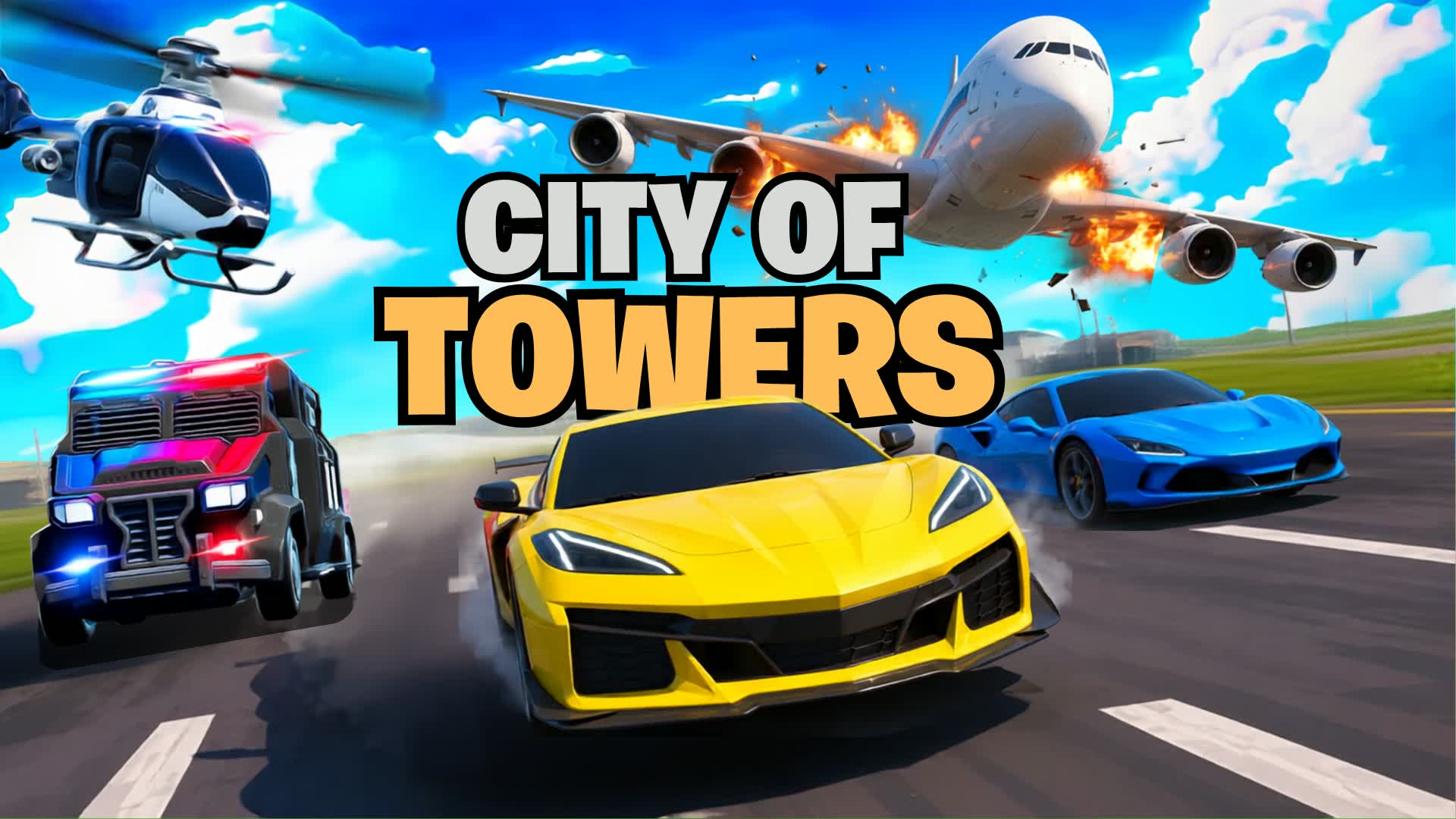 🌄 City of Towers (FFA) 🚗 — Fortnite Creative map