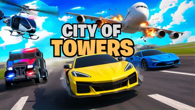 🌄 City of Towers (FFA) 🚗 — Fortnite Creative map