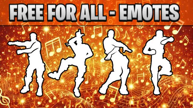 🎵 EMOTES PARTY - FREE FOR ALL 🕺 — Fortnite Creative map cover art