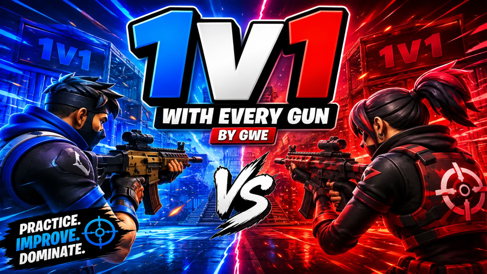 🔥 1V1 WITH EVERY GUN BY GWE 🔥 — Fortnite Creative map