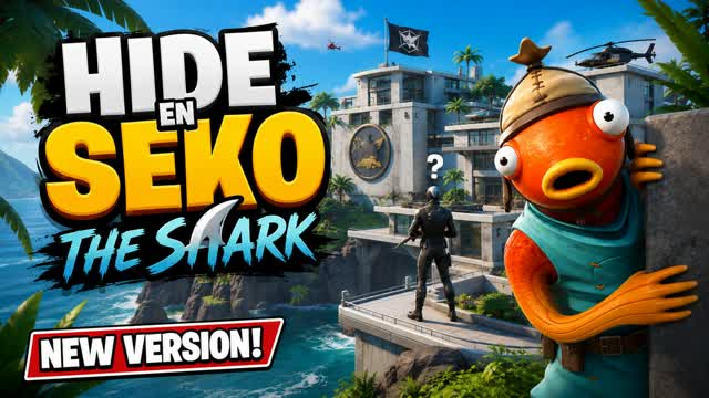 HIDE EN SEKO THE SHARK (100 PLAYERS) — Fortnite Creative map