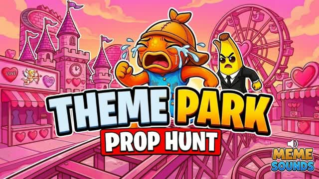 Theme Park Prop Hunt Hide and Seek π’ β Fortnite Creative map cover art