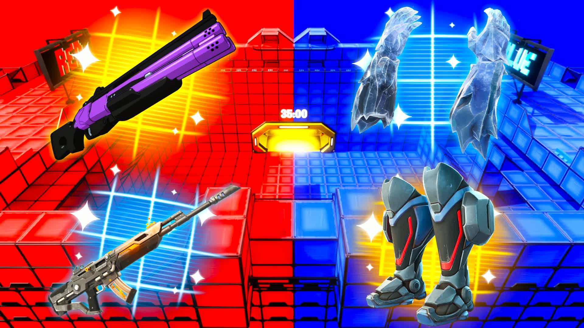 RED VS BLUE red WARS — Fortnite Creative map
