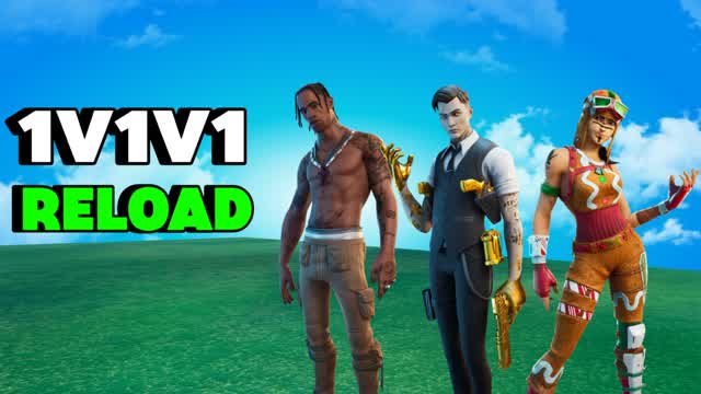 1V1V1 RELAOD 🎯 — Fortnite Creative map cover art