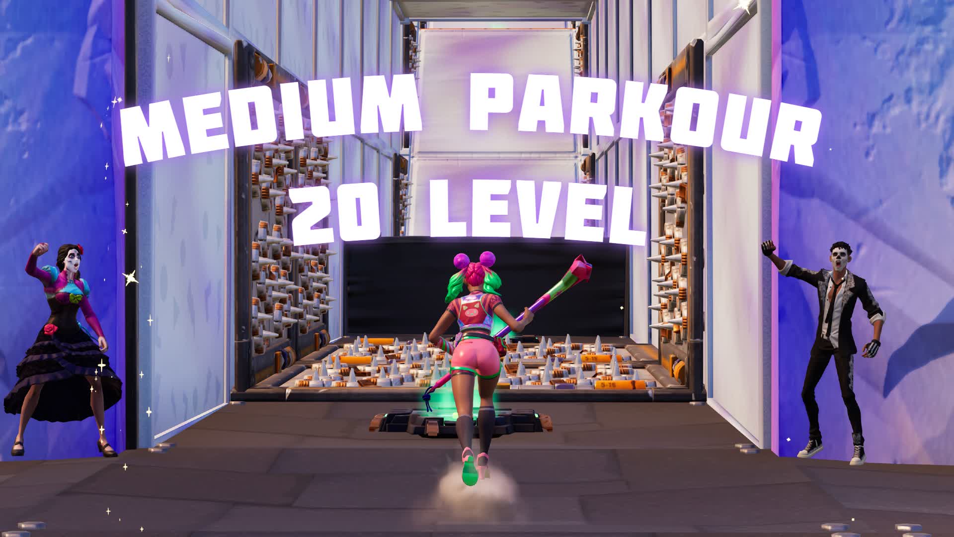 20 LEVEL MEDIUM PARKOUR — Fortnite Creative map