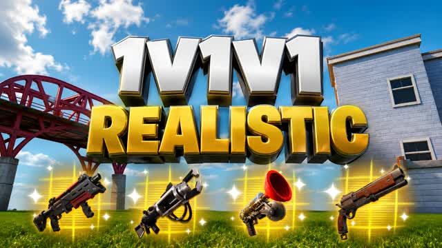 REALISTIC 1v1v1 (LAST ZONE) — Fortnite Creative map cover art