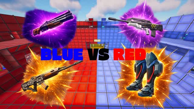 🔴🔵 Happy Red vs Blue! — Fortnite Creative map cover art
