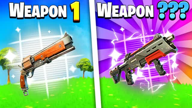 😎 GUN GAME 🔫 TROPICAL ONE SHOT — Fortnite Creative map cover art
