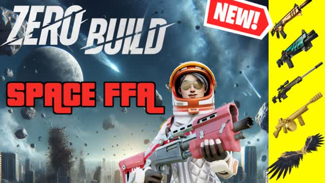 Space Free For All - Zero Build — Fortnite Creative map cover art