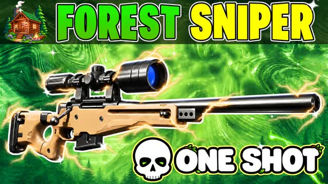 🏡 FOREST SNIPER ONE SHOT GUN GAME — Fortnite Creative map cover art