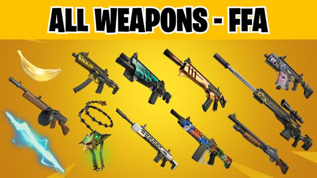 ⭐ ALL WEAPONS - FFA ⭐ — Fortnite Creative map cover art