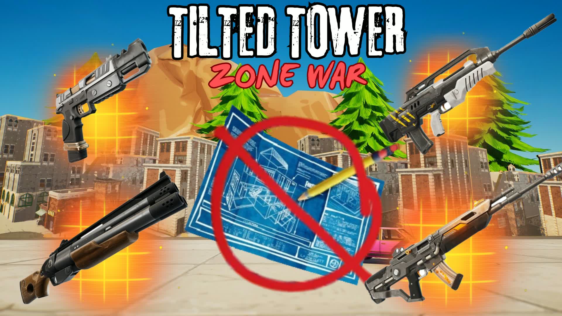 ZONE WAR ⭐ (zero construction) — Fortnite Creative map