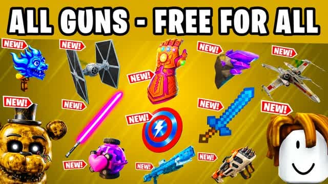99 BOTS⭐ALL GUNS-ZOMBIES BOSS — Fortnite Creative map