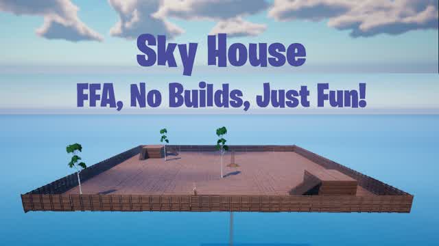 Skyhouse free-for-all (no build) — Fortnite Creative map cover art