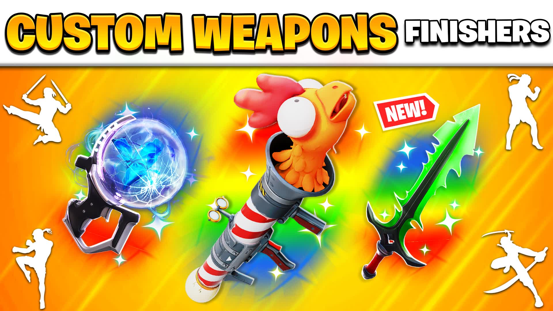 FREE FOR ALL: CUSTOM WEAPONS & FINISHERS — Fortnite Creative map