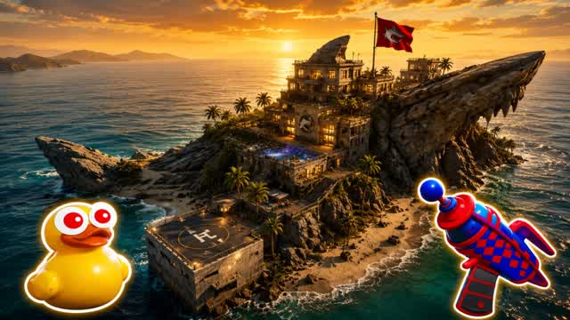 Shark Island Prop Hunt — Fortnite Creative map