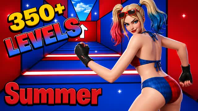 ⭐️Summer DEATH RUN 350+ LEVELS⭐️ — Fortnite Creative map cover art