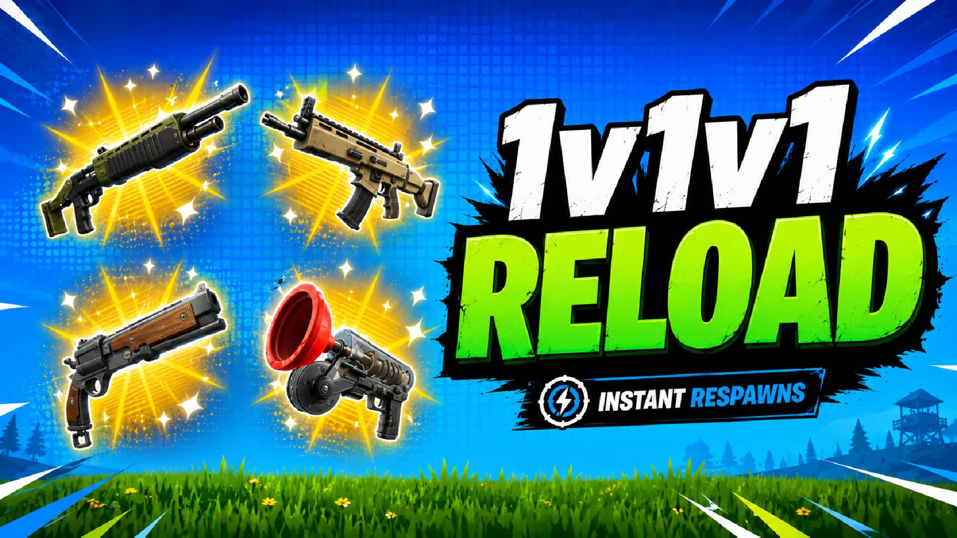 1V1V1 V1 V2 ALL WEAPONS 1V1V1V1 — Fortnite Creative map