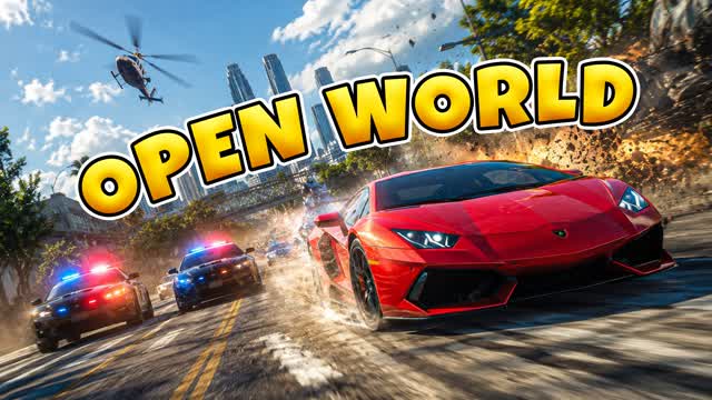 🚕🌲 OPEN WORLD ACTION 🌲🚕 — Fortnite Creative map cover art