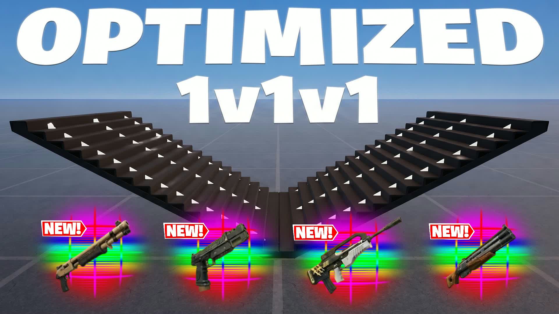 OPTIMIZED 1v1 Build Fights (200 Pumps) — Fortnite Creative map