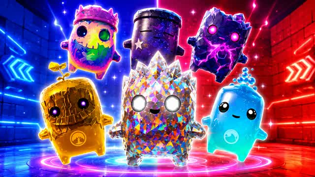 ⚡ RED vs BLUE Team Adventure 🌈 — Fortnite Creative map
