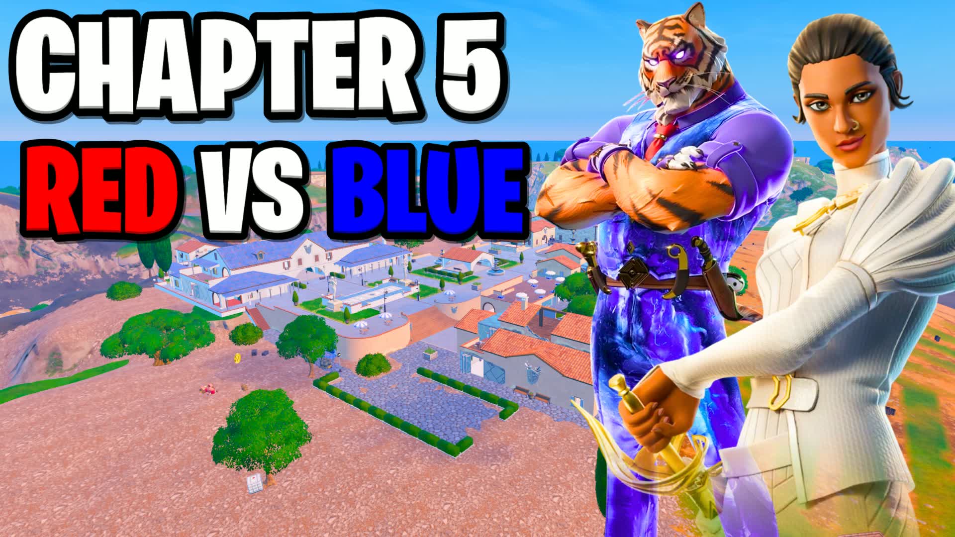 CHAPTER 5 RED VS BLUE🔴🔵-CUSTOM WEAPONS — Fortnite Creative map
