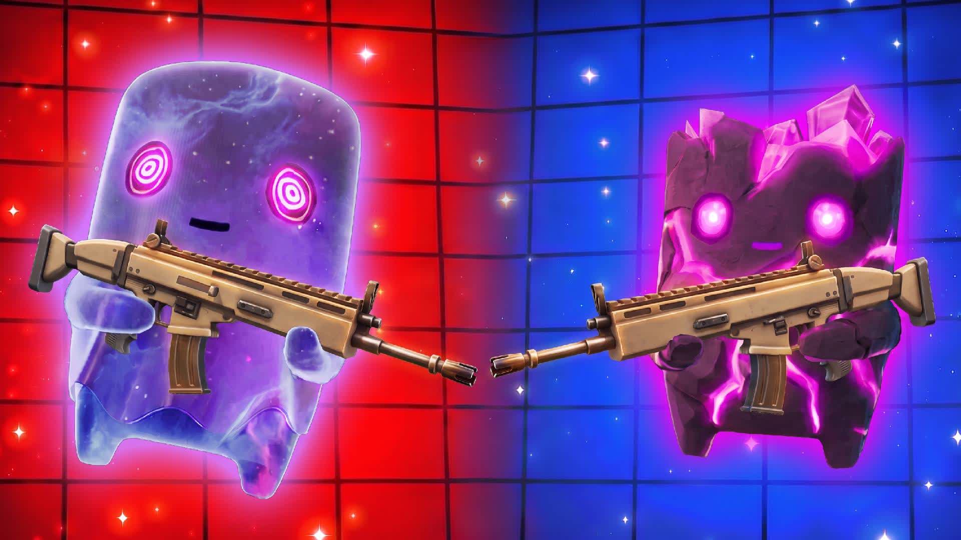 RVB RED VS BLUE FIGHT YEAH YEAH BIG NUKE — Fortnite Creative map