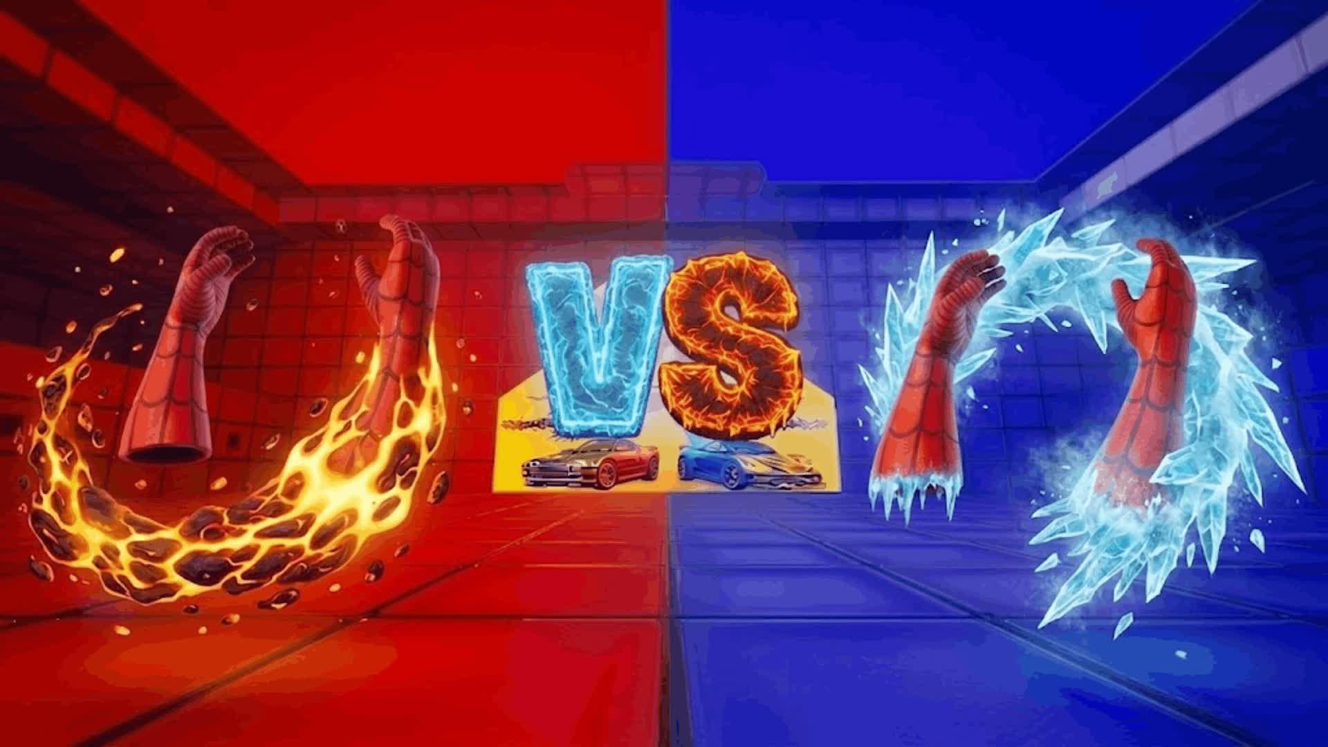 RED VS BLUE LINE SMALL🔴🔵 — Fortnite Creative map