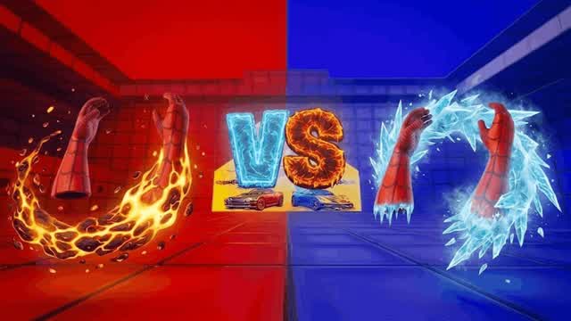 RED VS BLUE LINE SMALL🔴🔵 — Fortnite Creative map cover art