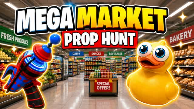 Mega Market Paint Prop Hunt [CHAMELEON] — Fortnite Creative map