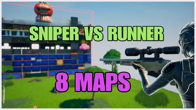 SNIPER VS RUNNER 8 MAPS — Fortnite Creative map