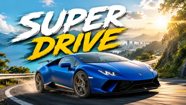 🚗SUPER DRIVE🚗 (all weapons) — Fortnite Creative map cover art