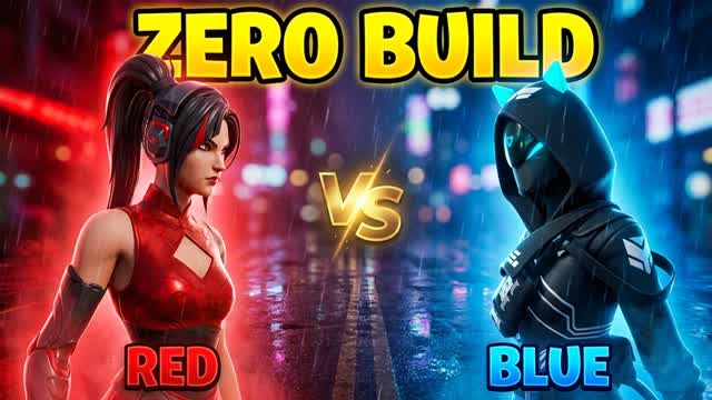 🔴RED VS BLUE🔵 CYBER NEXUS [ZERO BUILD] — Fortnite Creative map cover art
