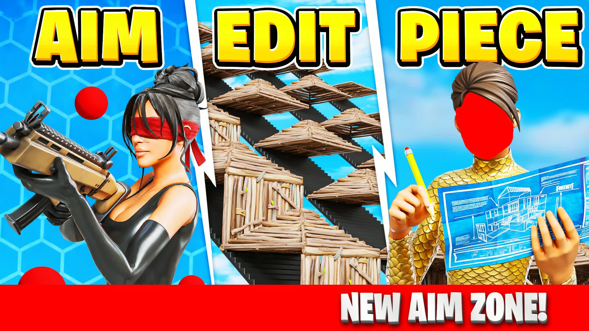 AIM EDIT PIECE CONTROL FREEBUILD BOTS 🤖 — Fortnite Creative map