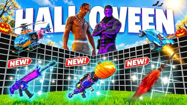 👻 HALLOWEEN  – EVERY GUN & 1V1 🎯 — Fortnite Creative map cover art