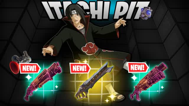 SUPER ITACHI PIT - FREE FOR ALL — Fortnite Creative map cover art