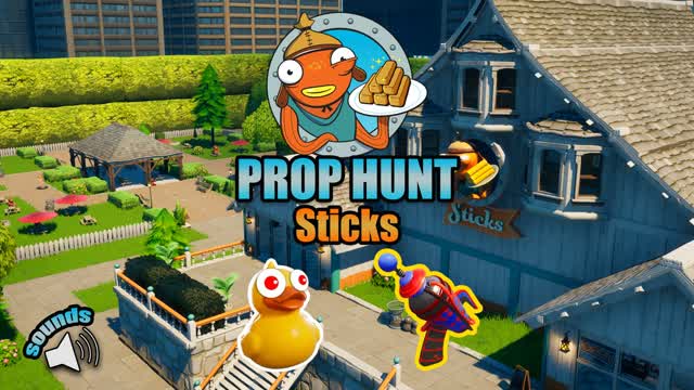 PROP HUNT - STICKS 🐠 — Fortnite Creative map cover art