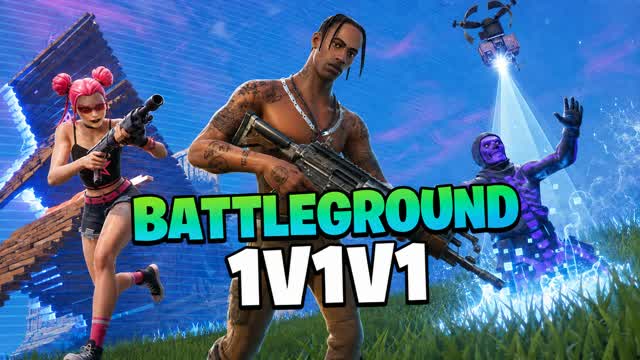 1v1 Battleground — Fortnite Creative map cover art