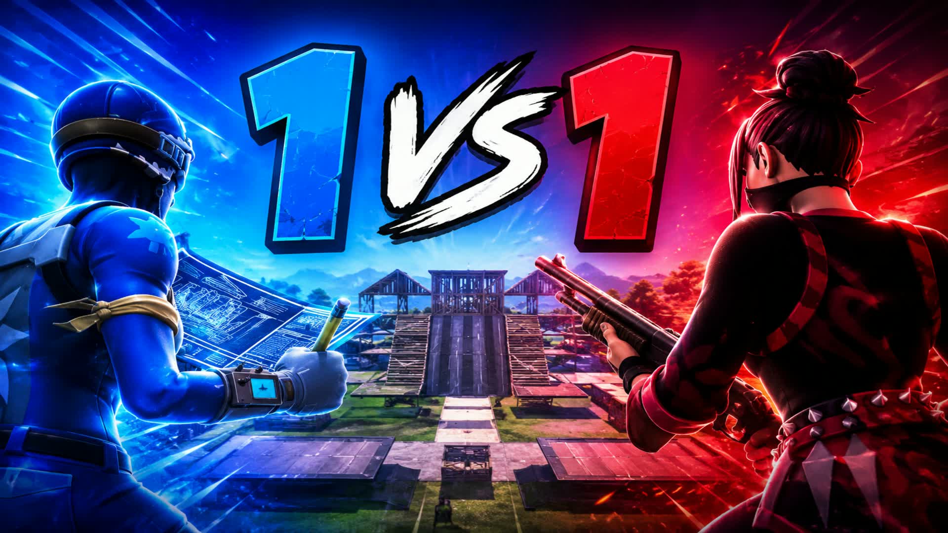 💙 1 VS 1 FIGHT — Fortnite Creative map