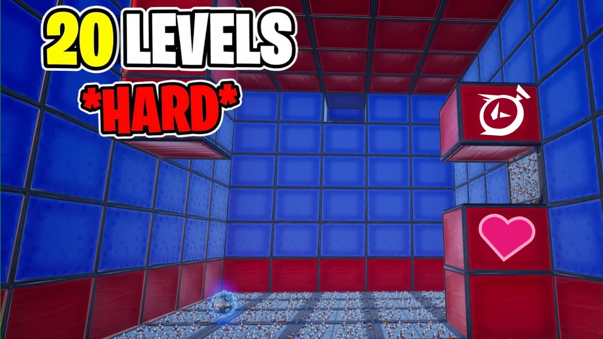 20 hard Level parkour 🔵🔴 — Fortnite Creative map