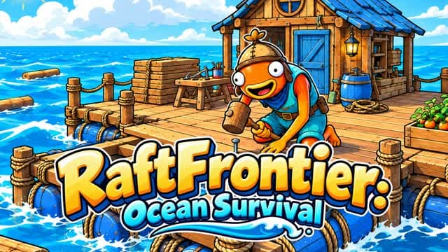 ⛵ RaftFrontier: Ocean Survival 🏡 — Fortnite Creative map cover art