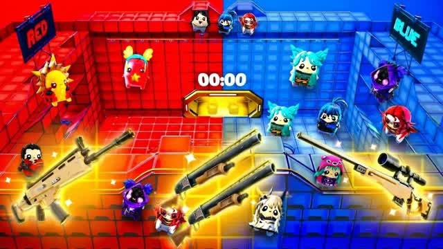 CRAZY RVB RED VS BLUE SPRITES — Fortnite Creative map cover art