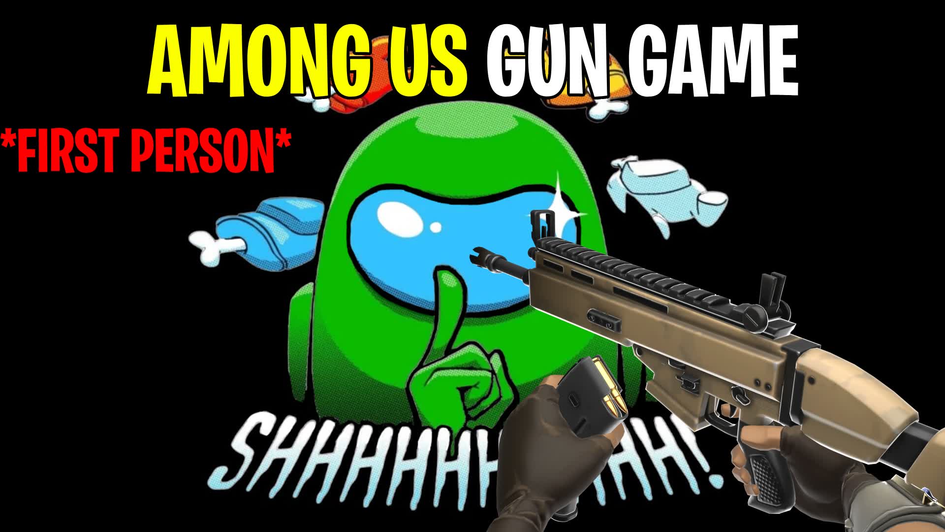 AMONG US GUN GAME ONE SHOT — Fortnite Creative map
